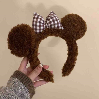 Cute Bow Bear Ear Headband Face Wash Headband