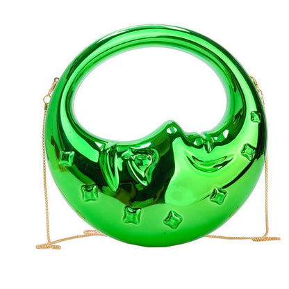 Women's Moon Handbag Niche Creative Shape Shoulder Messenger Bag