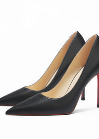 03 Calfskin Red Sole Black