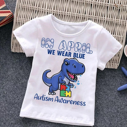 The Awareness Tee: Boys’ Autism Awareness Puzzle Graphic Top