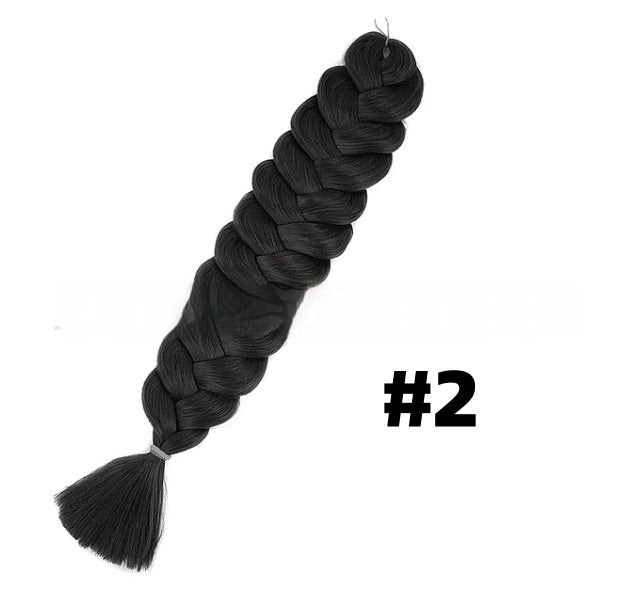 High Temperature Fiber Wig Black And Golden Braids Hair Extension Big Braids