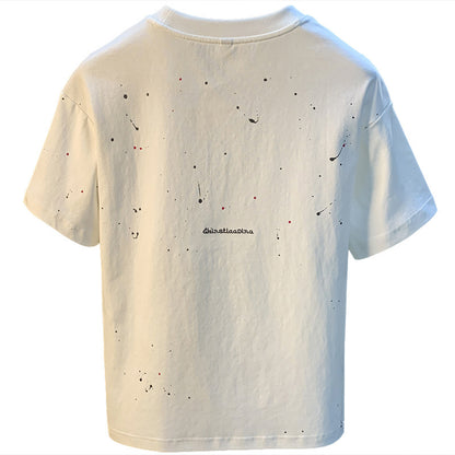Trendy Splash-ink T-shirt Short-sleeved Men