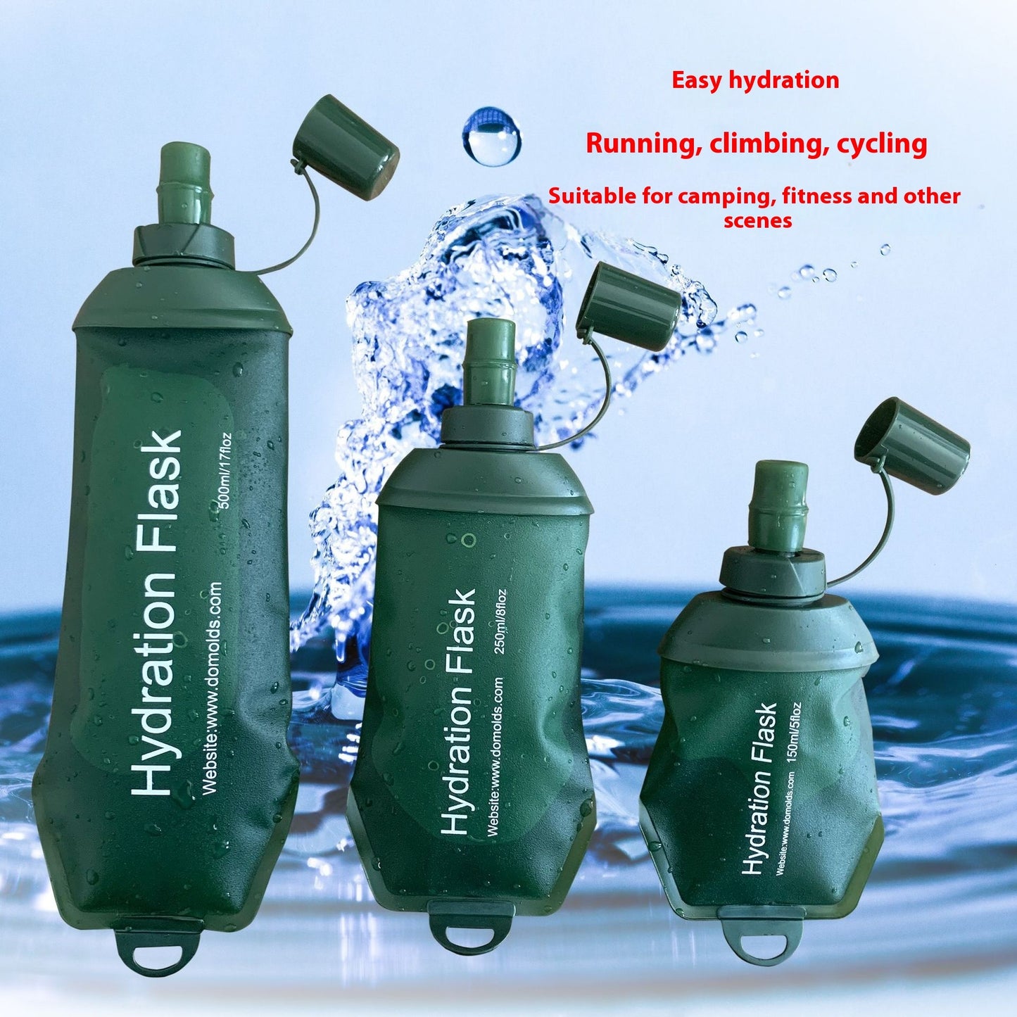 Tactical Pouch: Army Green Soft Sports Water Bag