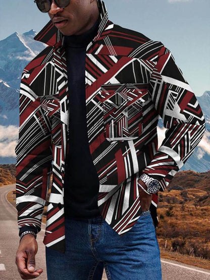 Avant-Garde Color Fade 3D Digital Print Cardigan