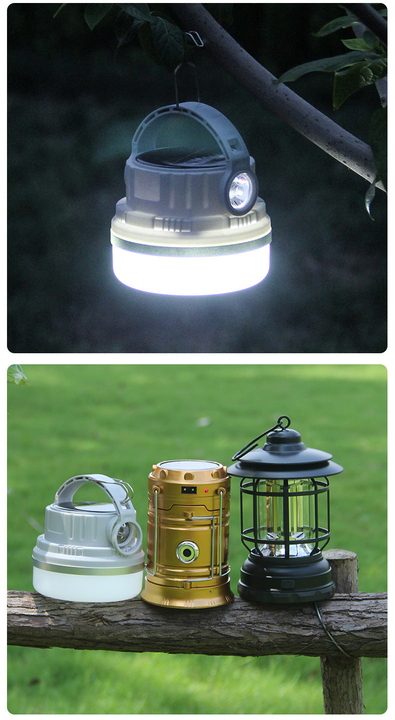 Outdoor Lamp Retro Revolving Lantern Camping Tent Lamp Camping Lamp Rechargeable Portable Lamp Atmosphere Lamp
