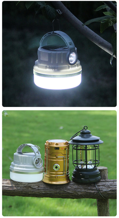 Outdoor Lamp Retro Revolving Lantern Camping Tent Lamp Camping Lamp Rechargeable Portable Lamp Atmosphere Lamp