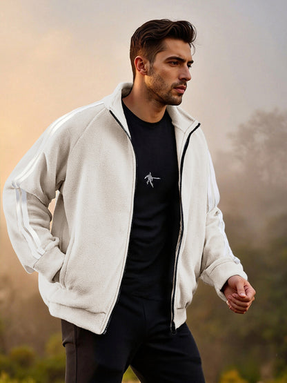 Street-Chic Versatile Zippered Fleece Jacket