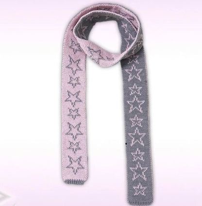 Fashion Casual All-match Five-pointed Star Knitted Women's Scarf