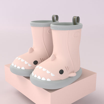 Shark Attack: Children’s Cartoon Waterproof Rain Boots