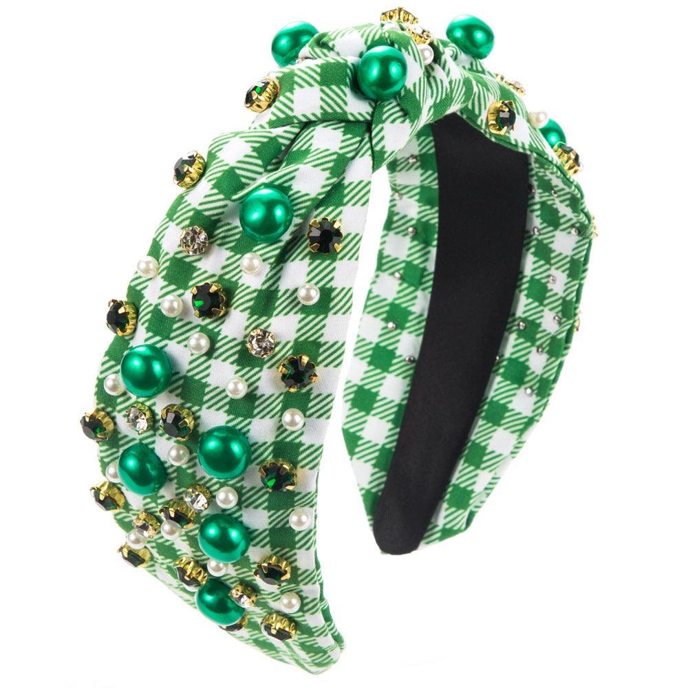 Irish St Patrick's Day Rhinestone-encrusted Headband Female