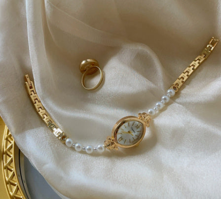 Light Luxury Pearl Bracelet Watch Women's Art Niche High-grade Simple