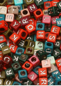 Square silver letters