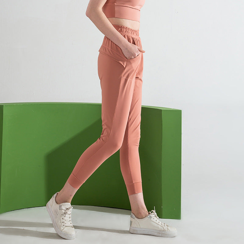 Sports Casual Pants Women Loose Foot Pants Breathable Running