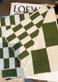 Classic White And Green Plaid