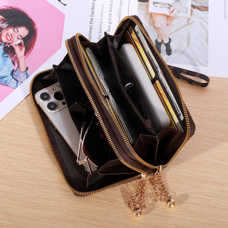 Women's Hand Holding Casual Double Zip Large-capacity Wallet