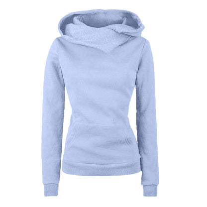 Irregular Hooded Sweater Long Sleeve Women