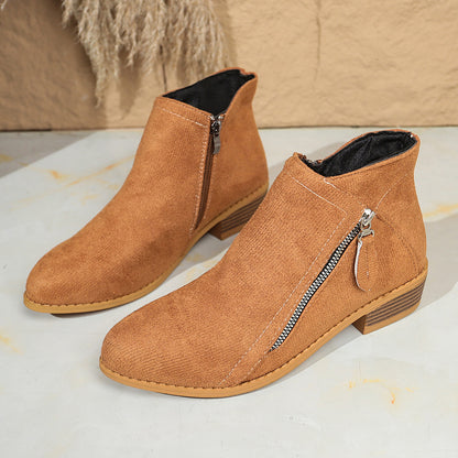 Suede European And American Style Women's Ankle Boots