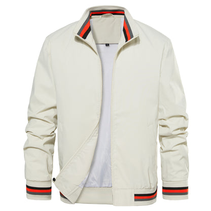 Men's Bomber Jacket Lightweight Casual Windbreaker Spring Fall Zip Up Coat