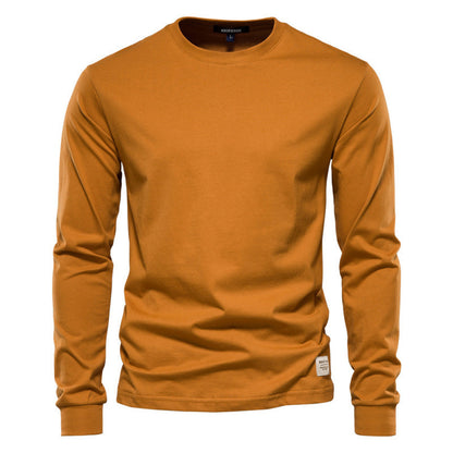 Men's Solid Color Long-sleeved Top High Street