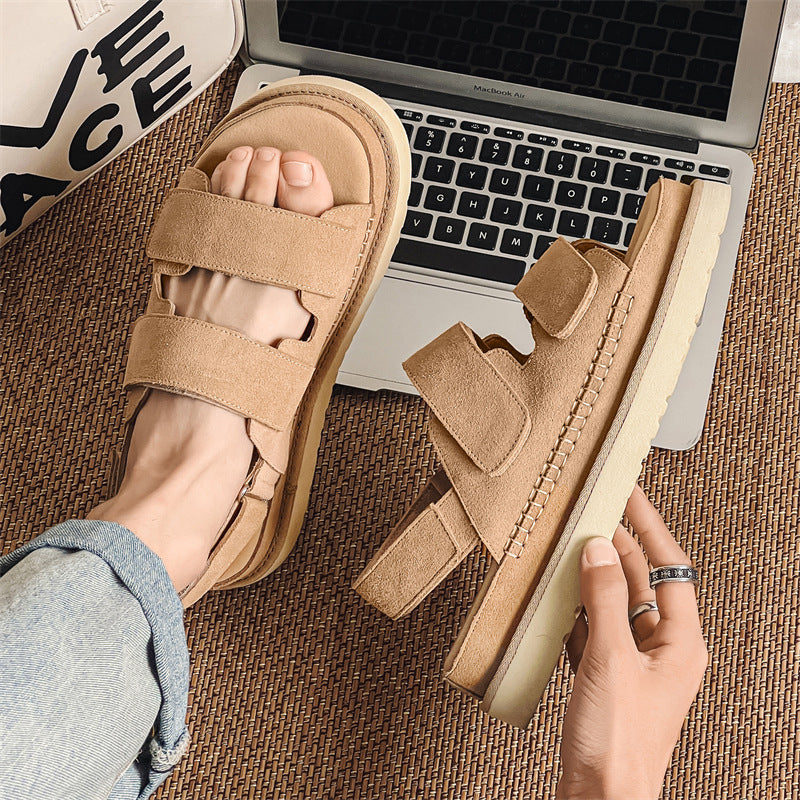 Women's Thick-soled Casual British-style All-match Roman Shoes