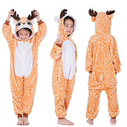 The Flannel Animal: Cartoon Animal One-Piece Pajamas