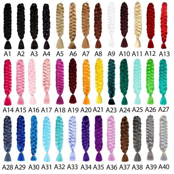 High Temperature Fiber Wig Black And Golden Braids Hair Extension Big Braids