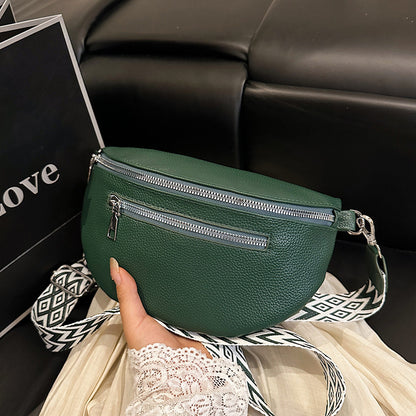 Fashion Chest Bag Women's New Solid Color One-shoulder Crossbody