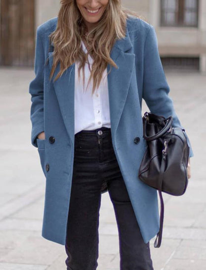 Mid-length Large Size Woolen Women's Coat