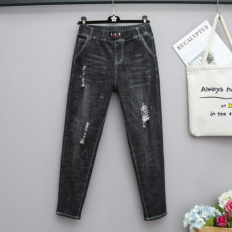 Plus Size Women's Stretch High Waist Jeans