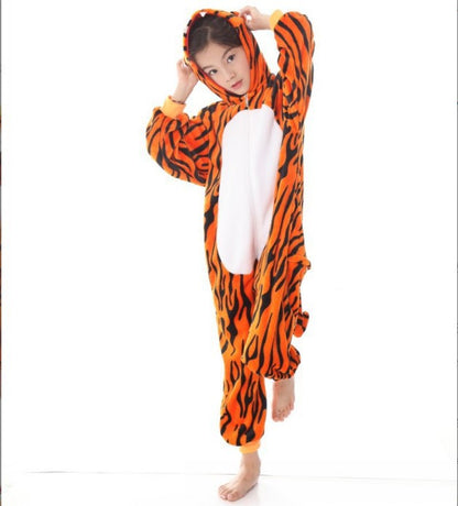 The Flannel Animal: Cartoon Animal One-Piece Pajamas