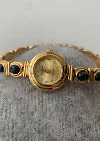 Blue Agate Gold Strap