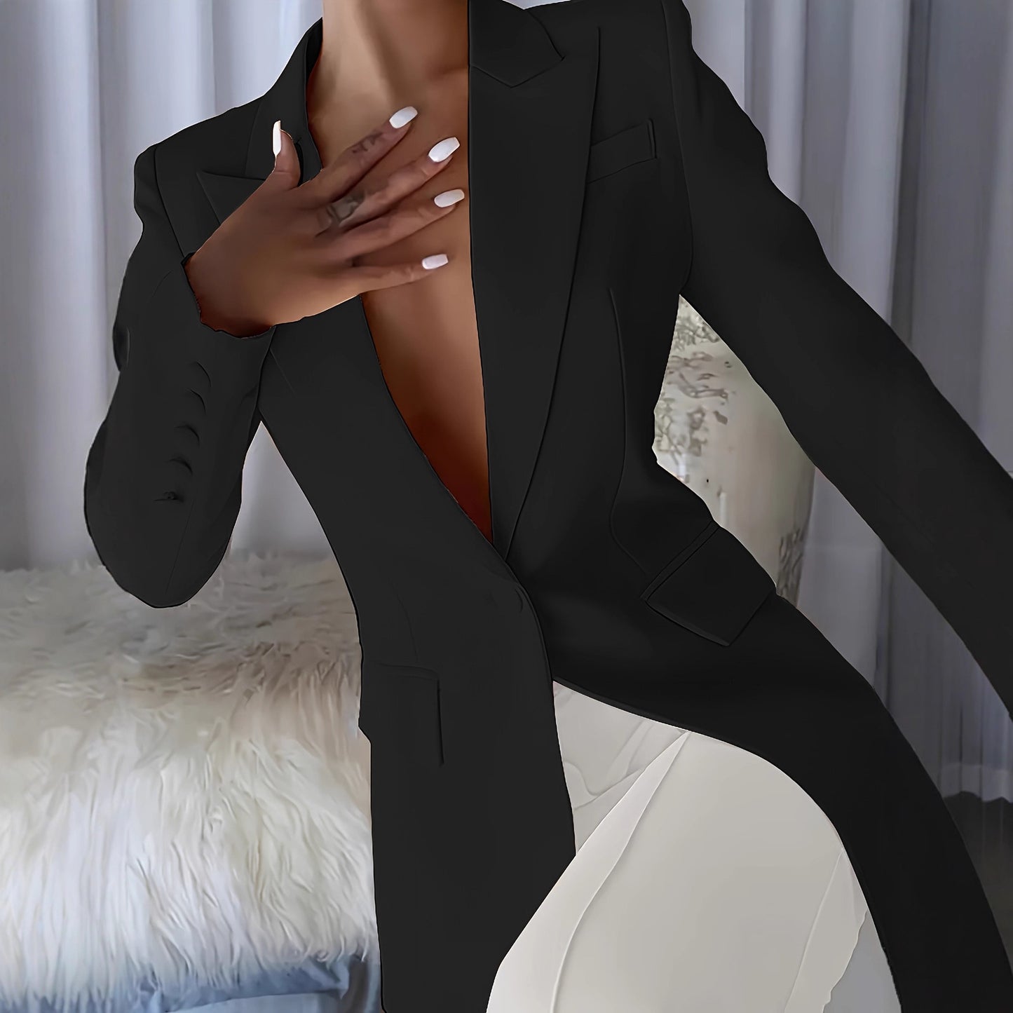 Elegant Slim-fit Banquet Dating Easy Matching Coat