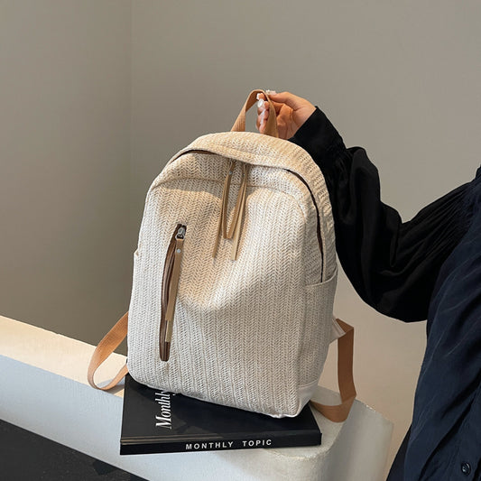 Minimalist Nylon Waterproof Schoolbag All-match Simple Leisure