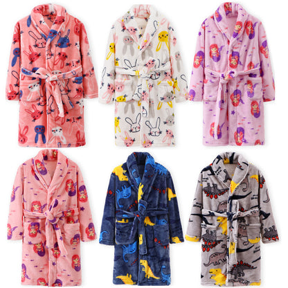 Autumn Warmth: Boys & Girls Seasonal Flannel Home Wear
