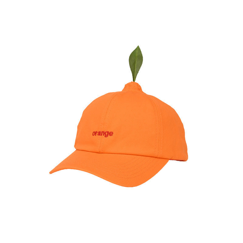 Cute Funny Tangerine Baseball Cap Female Spring And Summer Travel Photo