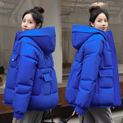 Candy Color Cotton Clothing Women's Short Baggy Coat