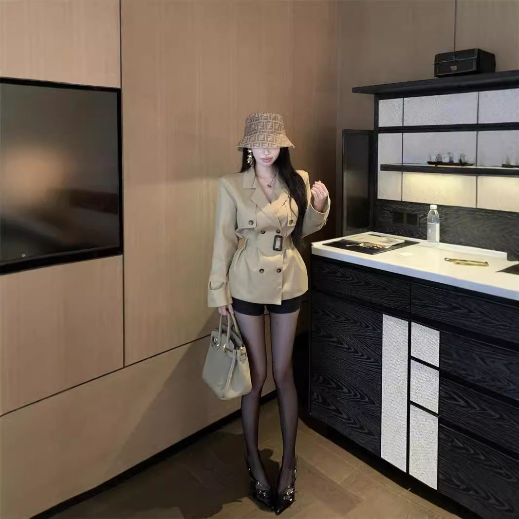 French Style Elegant Double Breasted Coat