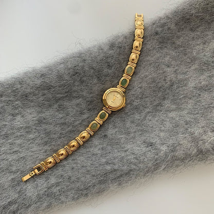 New Chinese Style Beryl Gold Exquisite Fashion Retro Minority Women's Quartz Watch