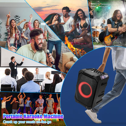 The Dual Vocal: Party Speaker with 2 Wireless Mics & Remote