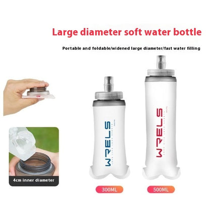 Running Sports Soft Water Bottle Foldable Large Diameter Cup Large Capacity Water Bag