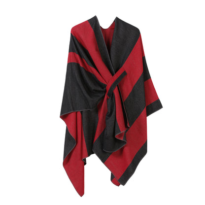 Shawl Plus Bar Split Double-sided All-match Trip Shoot Cloak