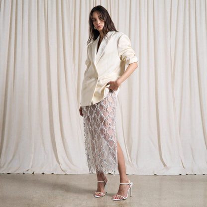 Sexy Sequined Tassel Sequins Skirt