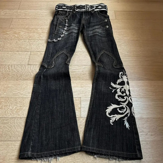 Embroidered Jeans Men's And Women's Trousers
