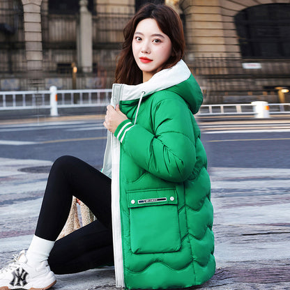 Women's Loose Large Size Mid-length Thickened Cotton-padded Coat