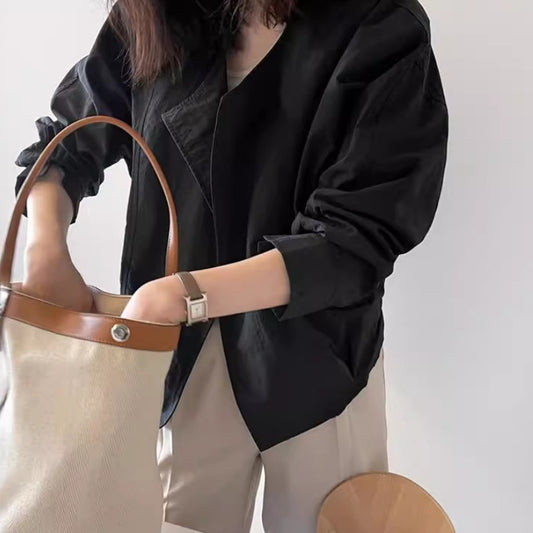 Loose Crew Neck Sun Protection Top Air Conditioning Cardigan