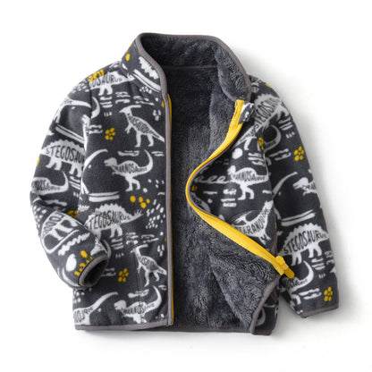 The Graphic Hearth: Simple Cartoon Print Padded Winter Jacket
