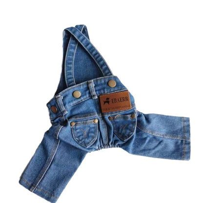 All-match Suspender Pants Pet Clothes Dog Denim Pants