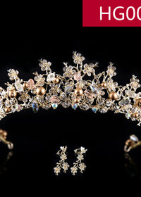 HG001 Gold Crown Earrings