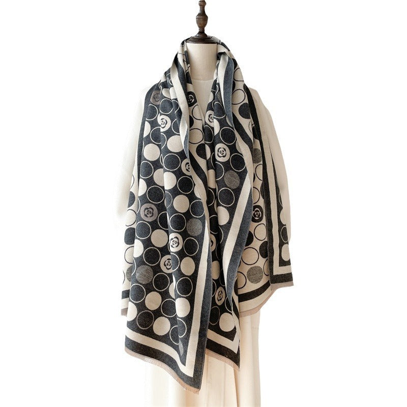 Thickened Warm Shawl Cashmere Winter Circle Scarf
