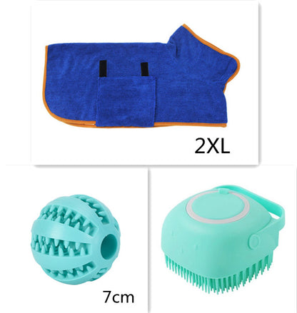Silicone Pet Bathing & Massage Glove | Shampoo Dispensing Grooming Brush for Dogs & Cats